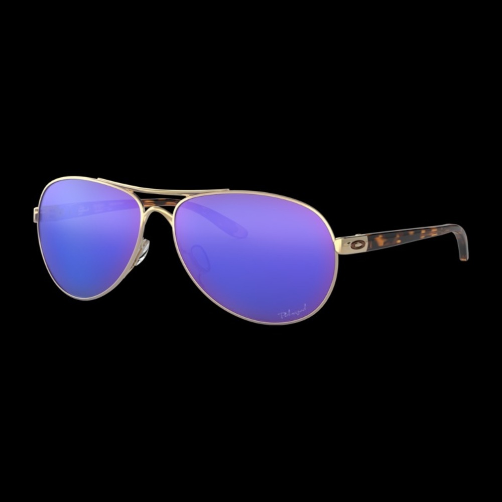Oakley Aviator Polarized Blue Gold Sunglasses - Picture 10 of 15